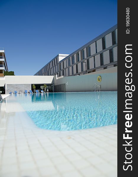 Swimming pool in a private urbanization. Swimming pool in a private urbanization