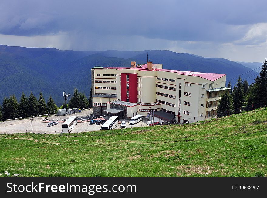 Cota 1400 romanian resort near sinaia city in carpathian mountain