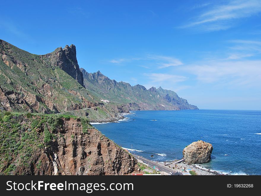 A landscape of the coast of the north of Tenerife. A landscape of the coast of the north of Tenerife