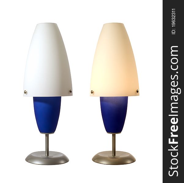 On and off table lamp, include cliping path. On and off table lamp, include cliping path.