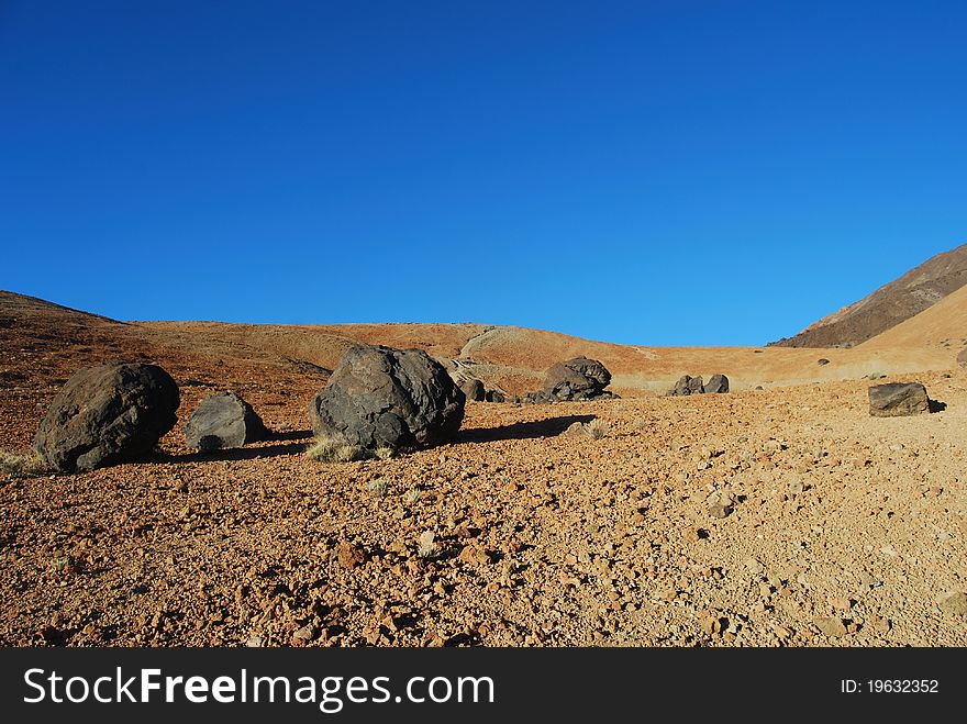 A landscape of the volcano teide in tenerife, canarian islands.