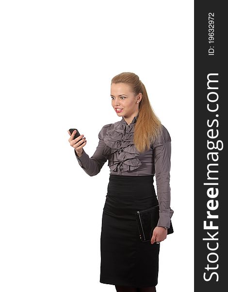 Businesswoman with a phone