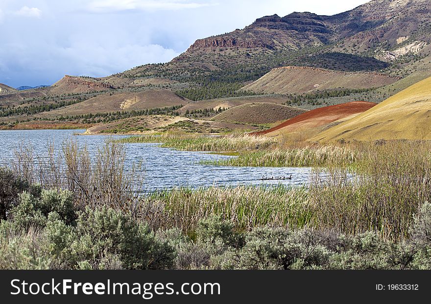 Reservoir at Painted Hills.