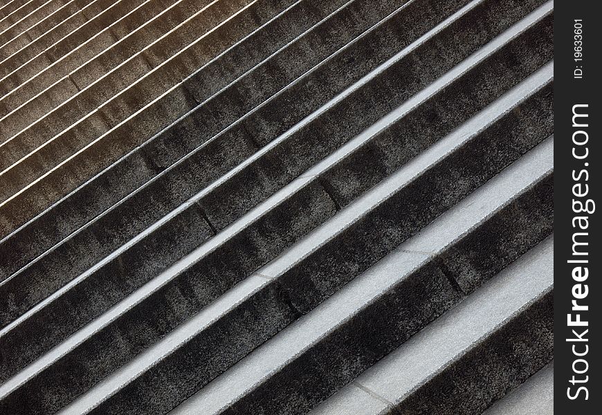 Closeup of old stone steps