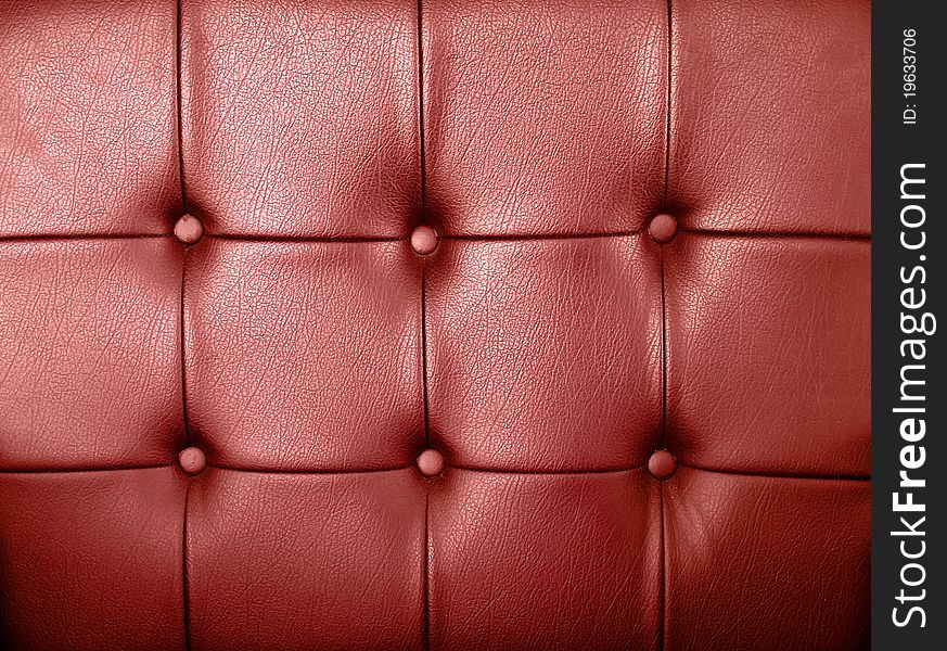 Texture of Red leather of sofa background. Texture of Red leather of sofa background