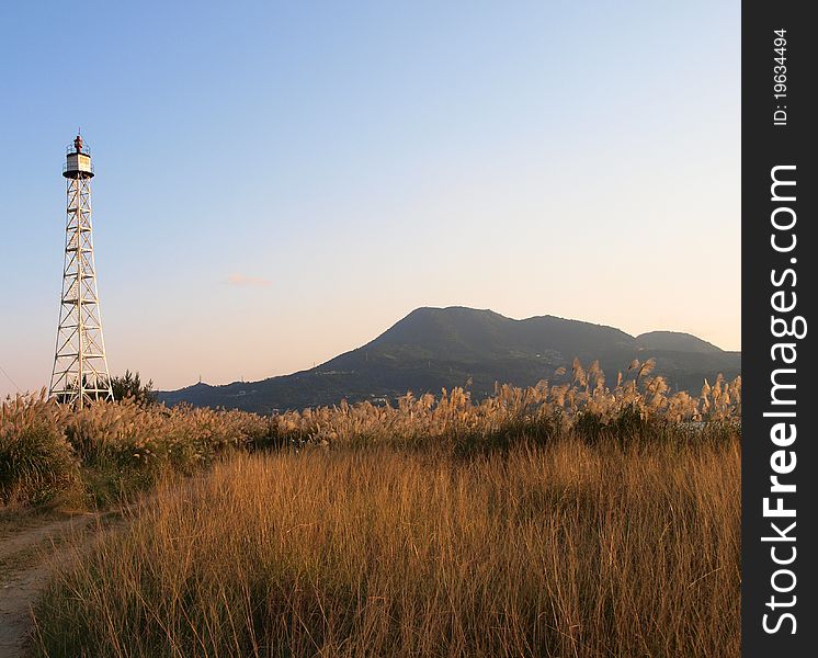 The lighthouse of Tamsui in taiwan