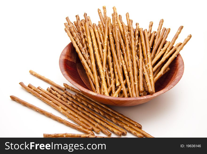 Saltsticks in the wood bowl