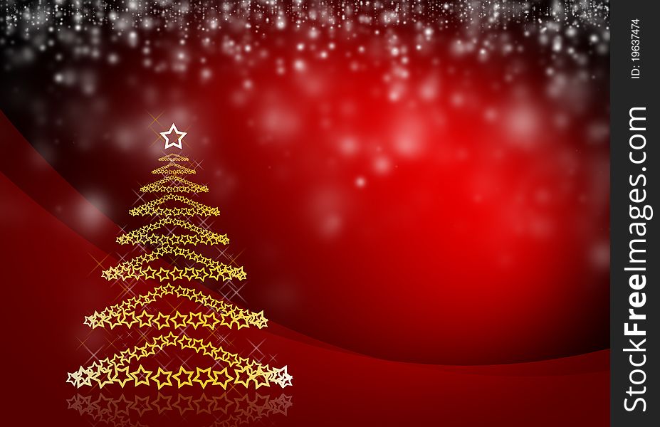 Abstract star christmas tree background. Abstract star christmas tree background.