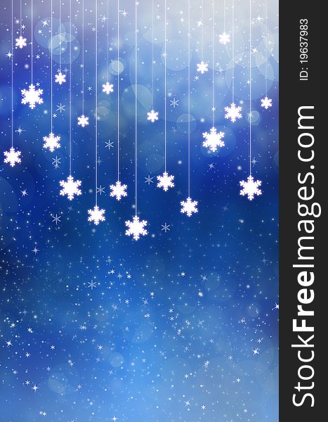 Snowflake Blue Background