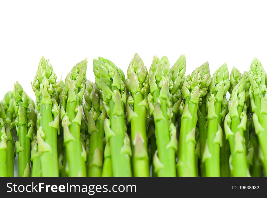 Asparagus isolated on white close up