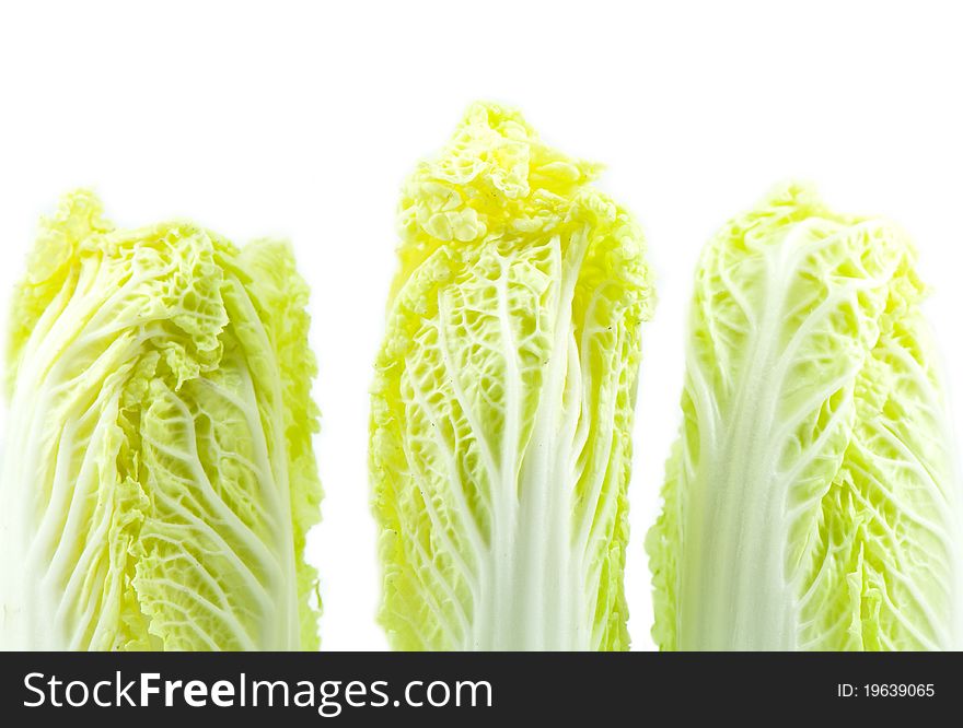 Lettuce isolated on white close up