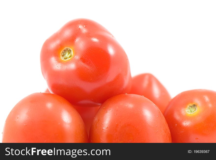 Tomato isolated on white close up