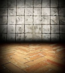 Old Brick Gray Backgrounds Royalty Free Stock Photo