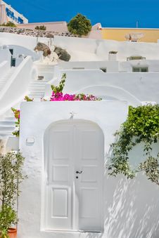 Classic White Architecture Of Santorini, Greece Royalty Free Stock Photography