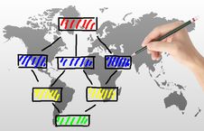 Hand Drawing Diagram Royalty Free Stock Photography Hand Drawing Diagram Royalty Free Stock Photography