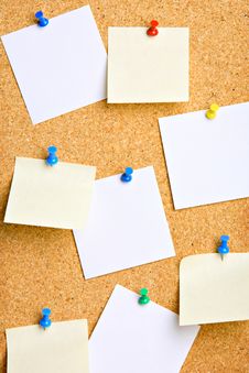 Cork Board With Blank Notes Royalty Free Stock Photography Cork Board With Blank Notes Royalty Free Stock Photography