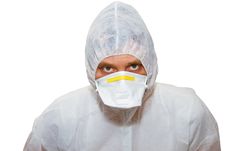 Man In Protective Suit Royalty Free Stock Photos Man In Protective Suit Royalty Free Stock Photos