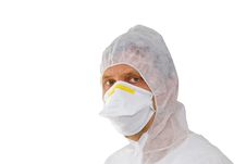 Man In Protective Suit Stock Photography Man In Protective Suit Stock Photography