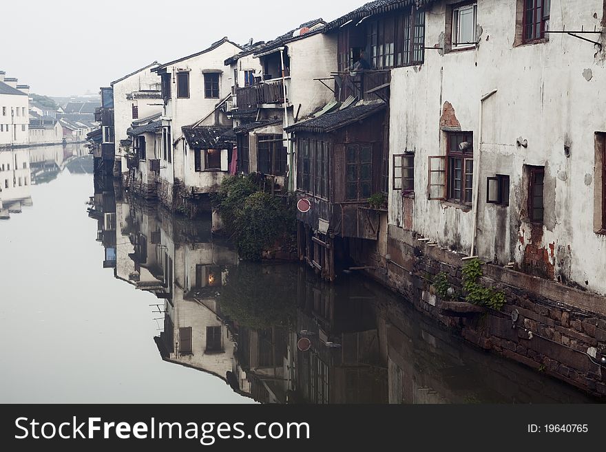 Traditional Chinese old street in wu yuan. Traditional Chinese old street in wu yuan.