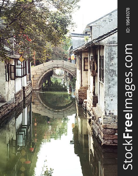 Traditional Chinese old street in wu yuan. Traditional Chinese old street in wu yuan.