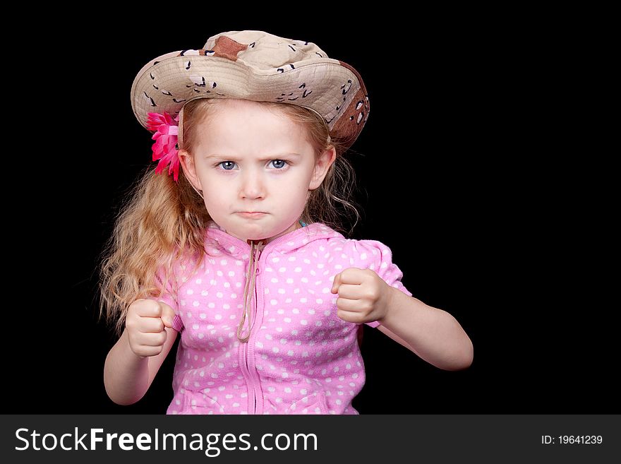 An amazing image of an adorable girl wearing a hat. An amazing image of an adorable girl wearing a hat.