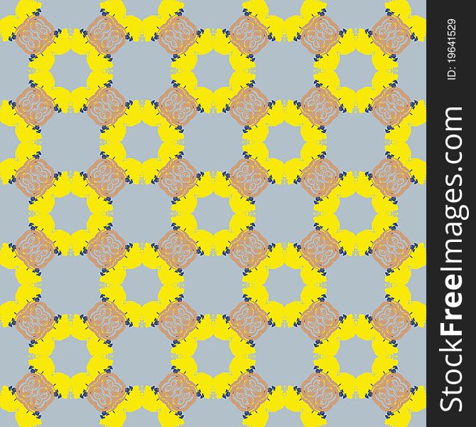 Seamless retro yellow and gray background pattern. Seamless retro yellow and gray background pattern