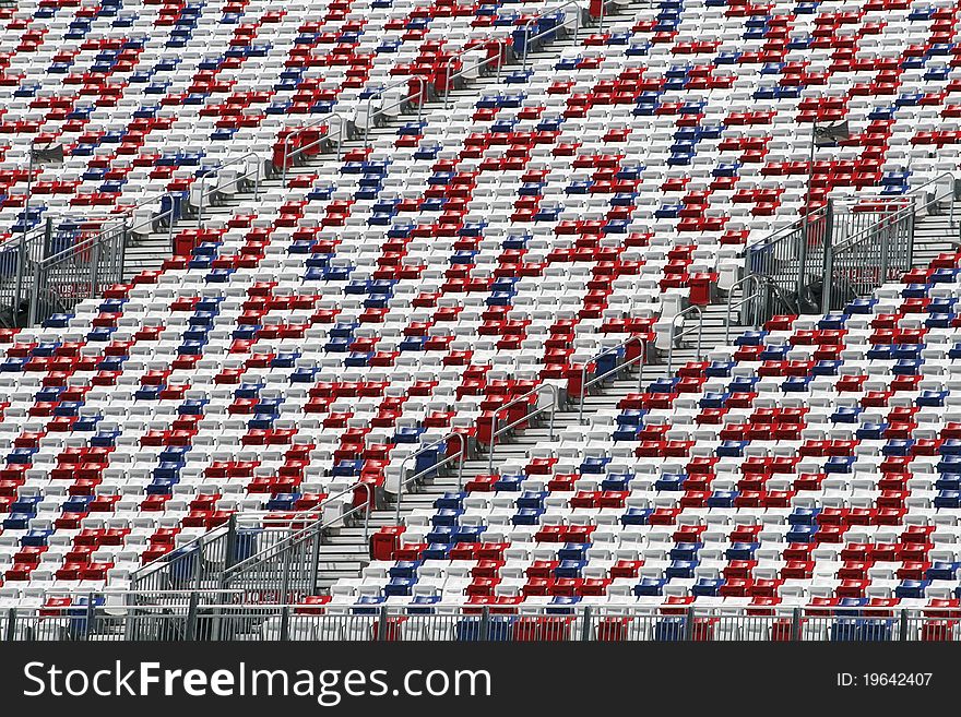 Empty race stadium in summer. Empty race stadium in summer