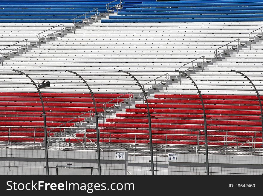 Empty race stadium in summer. Empty race stadium in summer