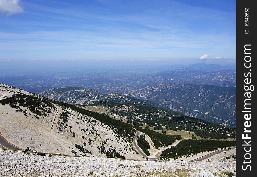 Mountain Mont Ventoux in Provence