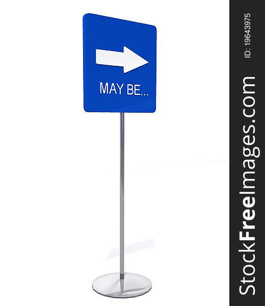 Road sign with select direction. Road sign with select direction