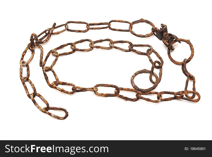 Very old rusty chain