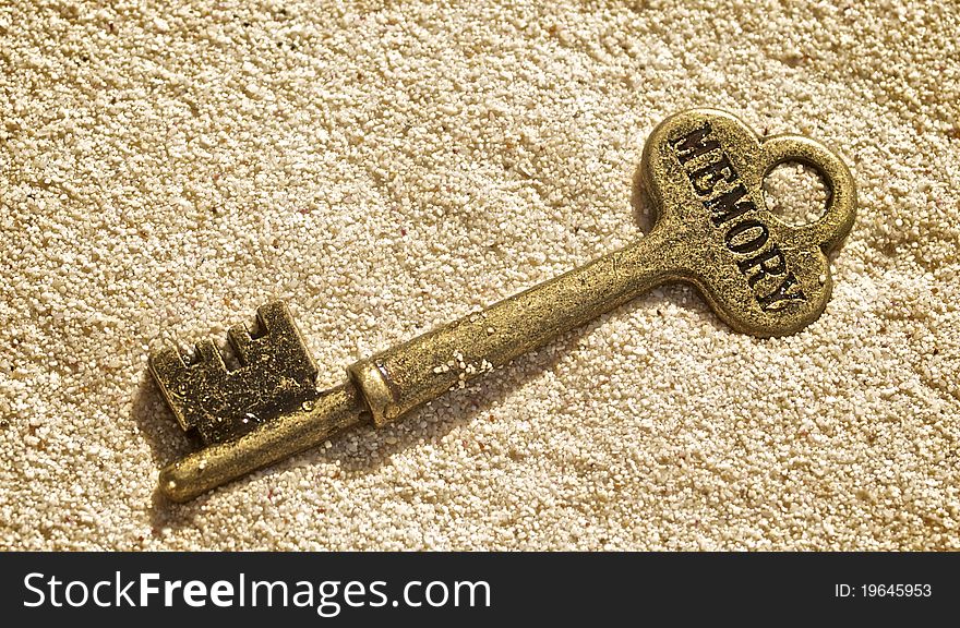 Word memory on the key in the sand. Word memory on the key in the sand