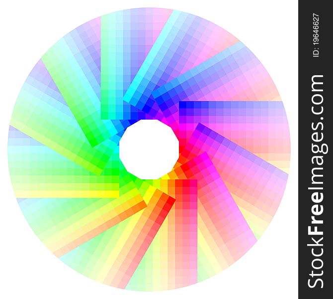 Round color palette as a  CD