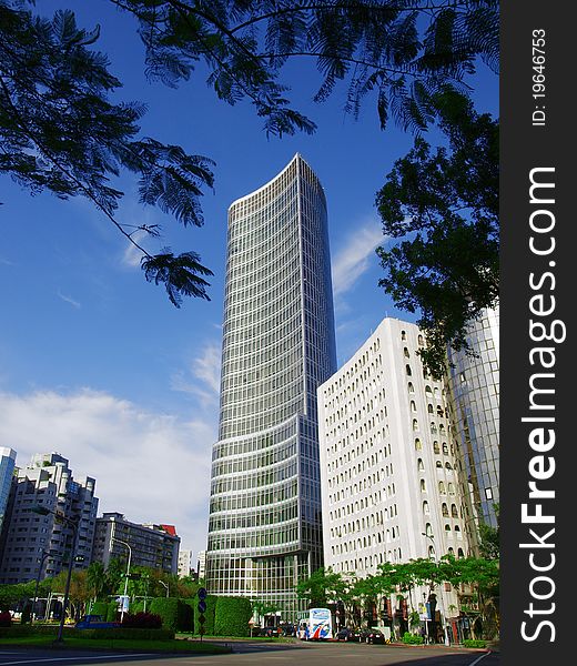 Blue sky and modern building