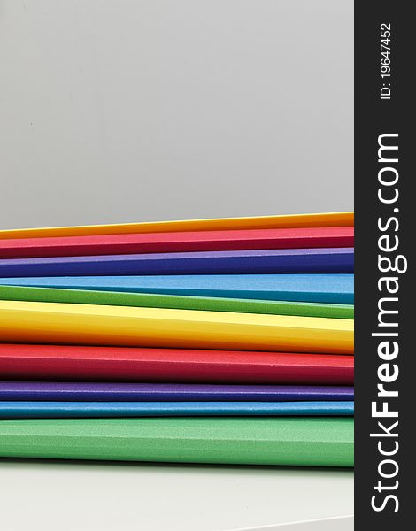 Multicolor Pile Of Folders
