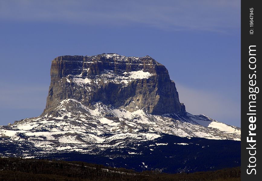 Chief Mountain Close Up, taken at Police Outpost Lake on the Canadian and US border.