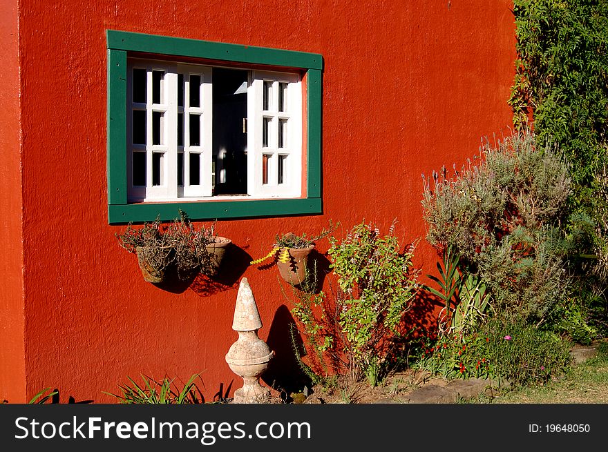 White window at red house and gardens. White window at red house and gardens