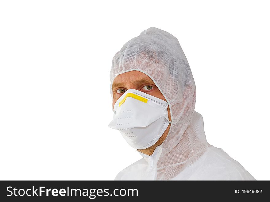 Man In Protective Suit