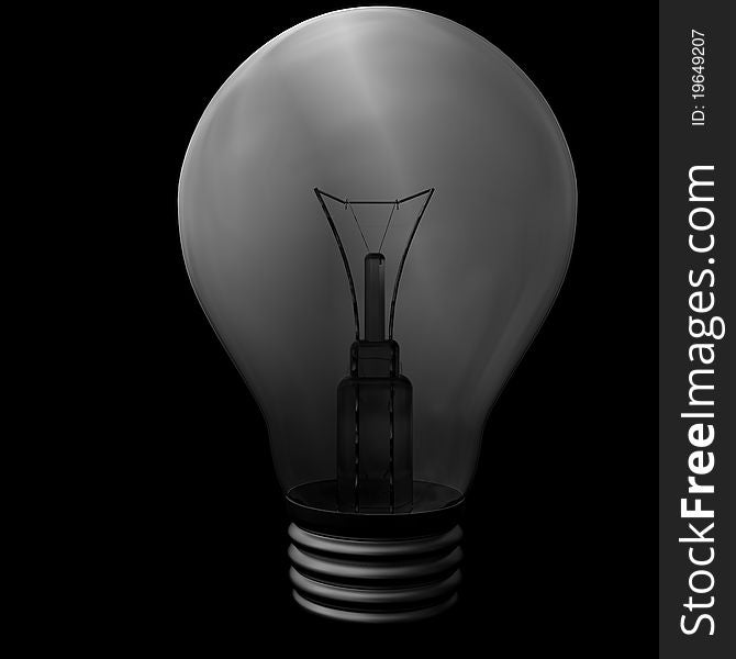 Elctric white bulb on black background. Elctric white bulb on black background