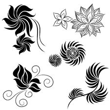 Vector Set Of Flower Design Elements Royalty Free Stock Image Vector Set Of Flower Design Elements Royalty Free Stock Image