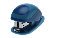 Blue Mini Stapler Closeup. Royalty Free Stock Images
