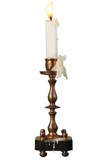 Candlestick Ancient With A Candle Stock Photos Candlestick Ancient With A Candle Stock Photos