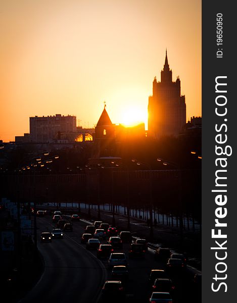 Sunset In Moscow City