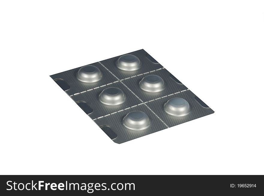 Wafer tablets medicine isolated on a white background