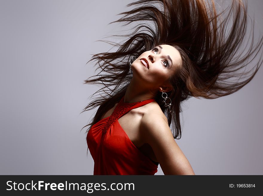 Photo of beautiful woman with magnificent hair