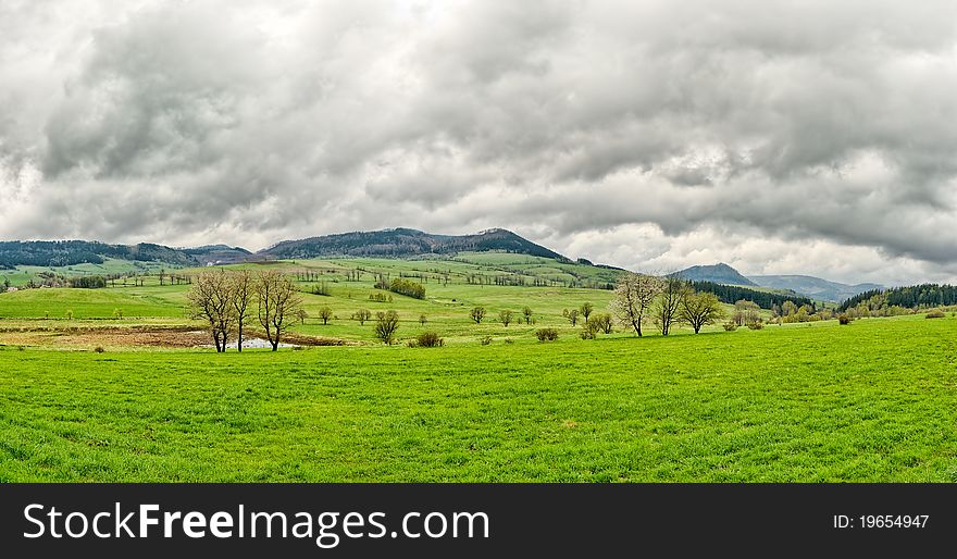 Scene with rainy clouds