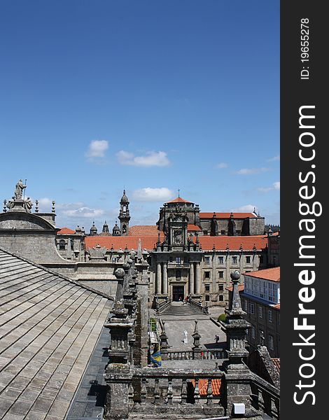 This is a view from the roof of the Santiago de Compostela´s in Galicia, Spain, the pilgrim cathedral. This is a view from the roof of the Santiago de Compostela´s in Galicia, Spain, the pilgrim cathedral