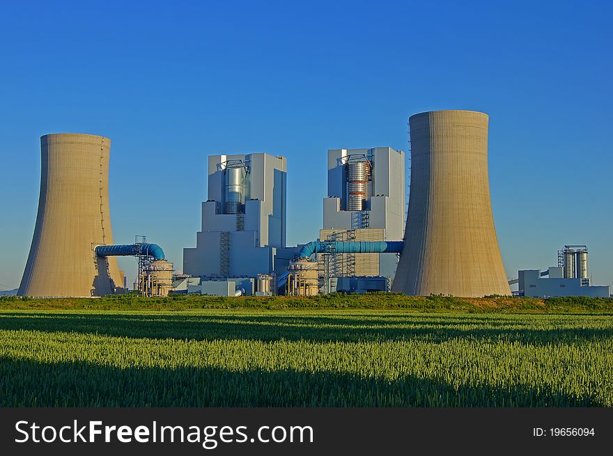 New construction of a power station in Germany. New construction of a power station in Germany