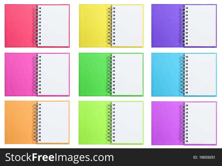 Isolated Opened Blank Note Books