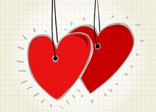 Two Loving Hearts Stock Image